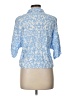 Ellen Tracy 100% Rayon Blue Short Sleeve Blouse Size L - photo 2