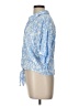 Ellen Tracy 100% Rayon Blue Short Sleeve Blouse Size L - photo 5