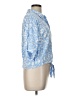 Ellen Tracy 100% Rayon Blue Short Sleeve Blouse Size L - photo 4