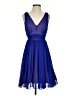 HD in Paris 100% Polyester Blue Cocktail Dress Size 4 - photo 1