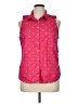 Rafaella Polka Dots Pink Sleeveless Button-Down Shirt Size XL - photo 1