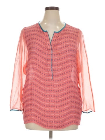 Sundance 3/4 Sleeve Silk Top (view 1)