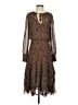 Veronica Beard 100% Viscose Paisley Brown Casual Dress Size 0 - photo 1