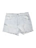 Tinseltown Silver Denim Shorts Size 20 - photo 1