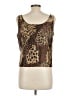 Jessica Howard 100% Polyester Brown Sleeveless Top Size 14 - photo 2