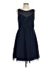 Alfred Angelo 100% Polyester Solid Blue Cocktail Dress Size 14 - photo 1