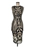 Privy Graphic Silver Cocktail Dress Size M - photo 1