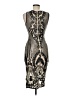 Privy Graphic Silver Cocktail Dress Size M - photo 2
