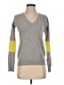 Aqua 100% Cashmere Color Block Gray Cashmere Pullover Sweater Size XS - photo 1