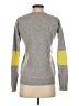 Aqua 100% Cashmere Color Block Gray Cashmere Pullover Sweater Size XS - photo 2