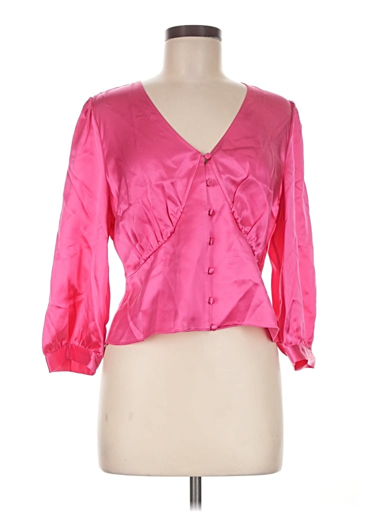 Pre-owned Lilysilk 3/4 Sleeve Blouse In Pink