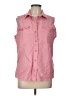 Cabela's 100% Cotton Pink Sleeveless Button-Down Shirt Size L - photo 1