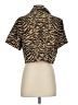 Assorted Brands Animal Print Gold Short Sleeve Blouse Size S (estimated) - photo 2