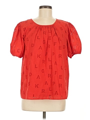 Karl Lagerfeld Paris Short Sleeve Blouse (view 1)