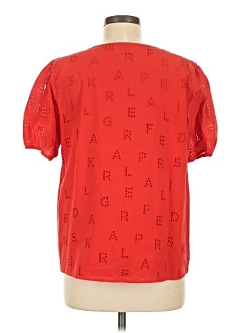 Karl Lagerfeld Paris Short Sleeve Blouse (view 2)