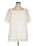 Adiva 100% Polyester Ivory Short Sleeve Blouse Size 1X - photo 1