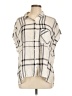 Rails Plaid Ivory Short Sleeve Button-Down Shirt Size L - photo 1
