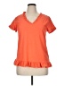 Coral Bay 100% Polyester Polka Dots Orange Short Sleeve T-Shirt Size XL - photo 1