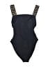 Versace Graphic Black One Piece Swimsuit Size Med (3) - photo 1