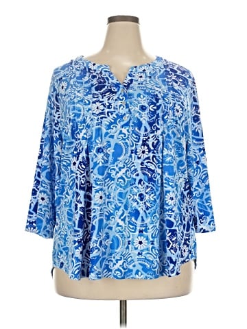 NY Collection 3/4 Sleeve Blouse (view 1)