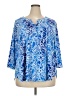 NY Collection Blue 3/4 Sleeve Blouse Size 3X - photo 1