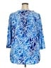 NY Collection Blue 3/4 Sleeve Blouse Size 3X - photo 2