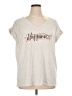 Misia Silver Short Sleeve T-Shirt Size 1X - photo 1