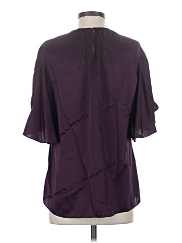 Elie Tahari Short Sleeve Silk Top (view 2)