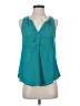 Lush 100% Polyester Teal Sleeveless Blouse Size S - photo 1