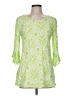 Escapada 100% Rayon Green Cocktail Dress Size M - photo 1