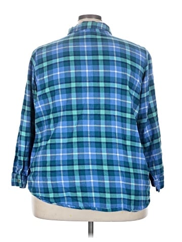 Woman Within 3/4 Sleeve Button-Down Shirt (view 2)