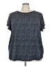 Adrianna Papell Gray Short Sleeve Blouse Size 3X - photo 1