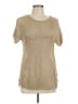 MICHAEL Michael Kors Metallic Tan Short Sleeve Top Size L - photo 1
