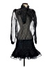 retrofête 100% Silk Stars Black Cocktail Dress Size S - photo 1