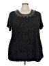 Essentials Black Short Sleeve Blouse Size 3X - photo 1