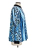 Bob Mackie Print Blue Long Sleeve Blouse Size L - photo 4