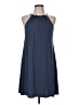 Abbeline Solid Blue Casual Dress Size M - photo 1
