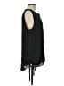 Ann Taylor 100% Polyester Black Sleeveless Blouse Size L - photo 4