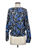 MICHAEL Michael Kors 100% Polyester Blue Long Sleeve Blouse Size XS - photo 1