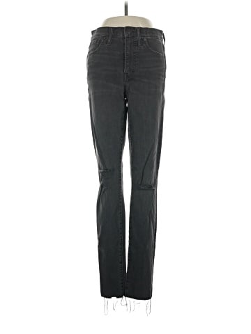 Madewell Tall 9" Mid-Rise Skinny Jeans in Black Sea (view 1)
