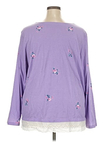 Woman Within Long Sleeve Top (view 2)
