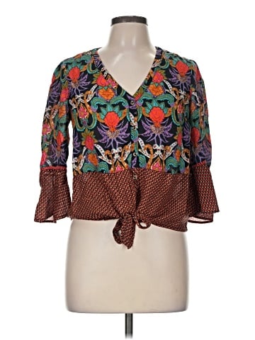 Maeve by Anthropologie 3/4 Sleeve Blouse (view 1)