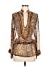 Etcetera Gold Long Sleeve Blouse Size 6 - photo 1