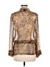 Etcetera Gold Long Sleeve Blouse Size 6 - photo 2