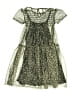 Zara 100% Polyester Animal Print Green Brown Dress Size 10 - photo 2