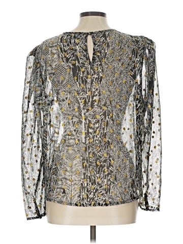 Aqua Long Sleeve Blouse (view 2)