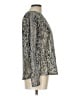 Aqua 100% Polyester Metallic Silver Long Sleeve Blouse Size L - photo 4