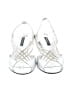 Caparros 100% Leather Silver Sandals Size 7 1/2 - photo 2