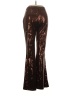 Flat White Metallic Gold Casual Pants Size S - photo 2