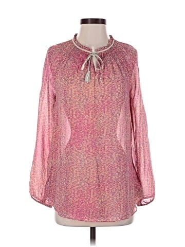 Calypso St. Barth Long Sleeve Silk Top (view 1)
